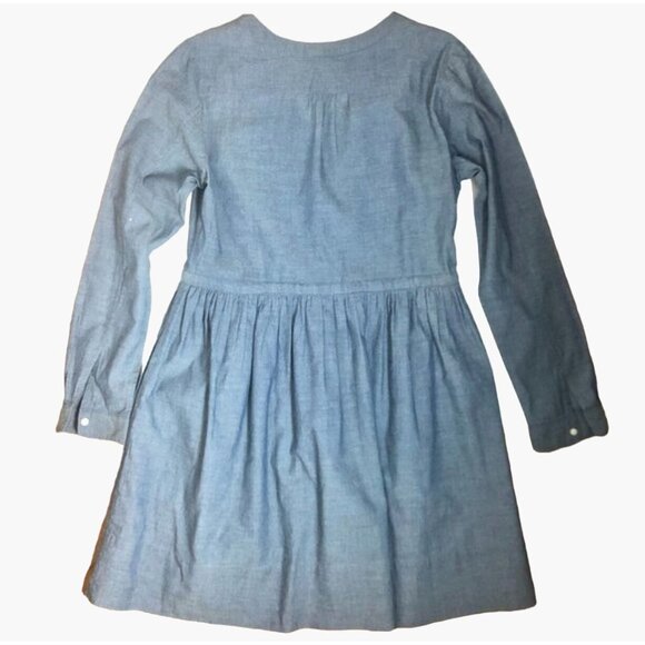 GAP V-Neck Chambray Shirt Dress Women's Size 6 Built in Drawstring Cinch Waist A - Picture 6 of 11